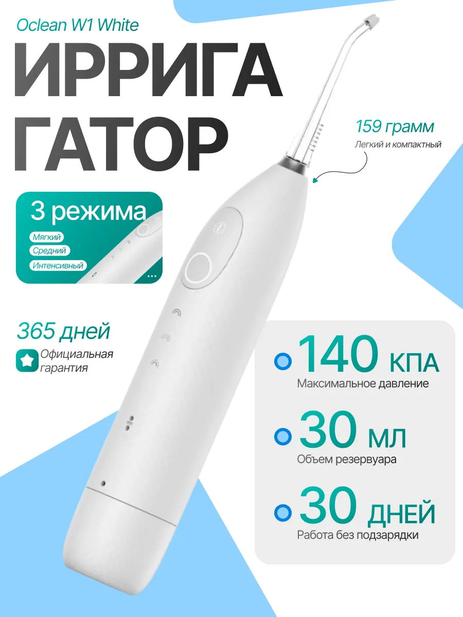 Ирригатор портативный для зубов и десен с тремя режимами W1