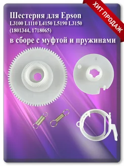 Шестерня для Epson (1801344, 1718065) с муфтой и пружинами Cadro 293916482 купить за 310 ₽ в интернет-магазине Wildberries