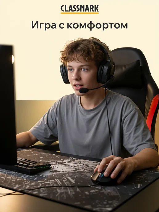 Classmark Хит! Кресло компьютерное игровое - геймерский стул, черный, фото 8