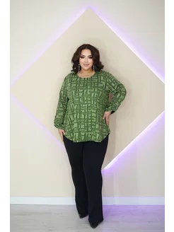 Туника трикотажная больших размеров Assorti-moda 294039076 купить за 798 ₽ в интернет‑магазине Wildberries