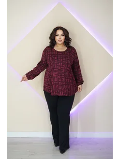 Туника трикотажная больших размеров Assorti-moda 294040808 купить за 855 ₽ в интернет‑магазине Wildberries