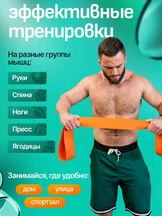 BurnBand Резинка для подтягивания жгут спортивный, вариант, фото 3