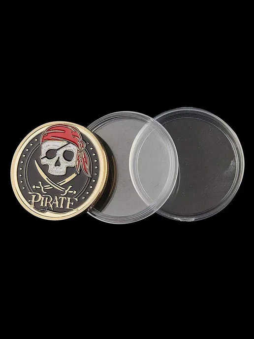 LAWE COINOPOLIS Коллекционная монета 24k Pirate 32 мм, вариант, фото 8