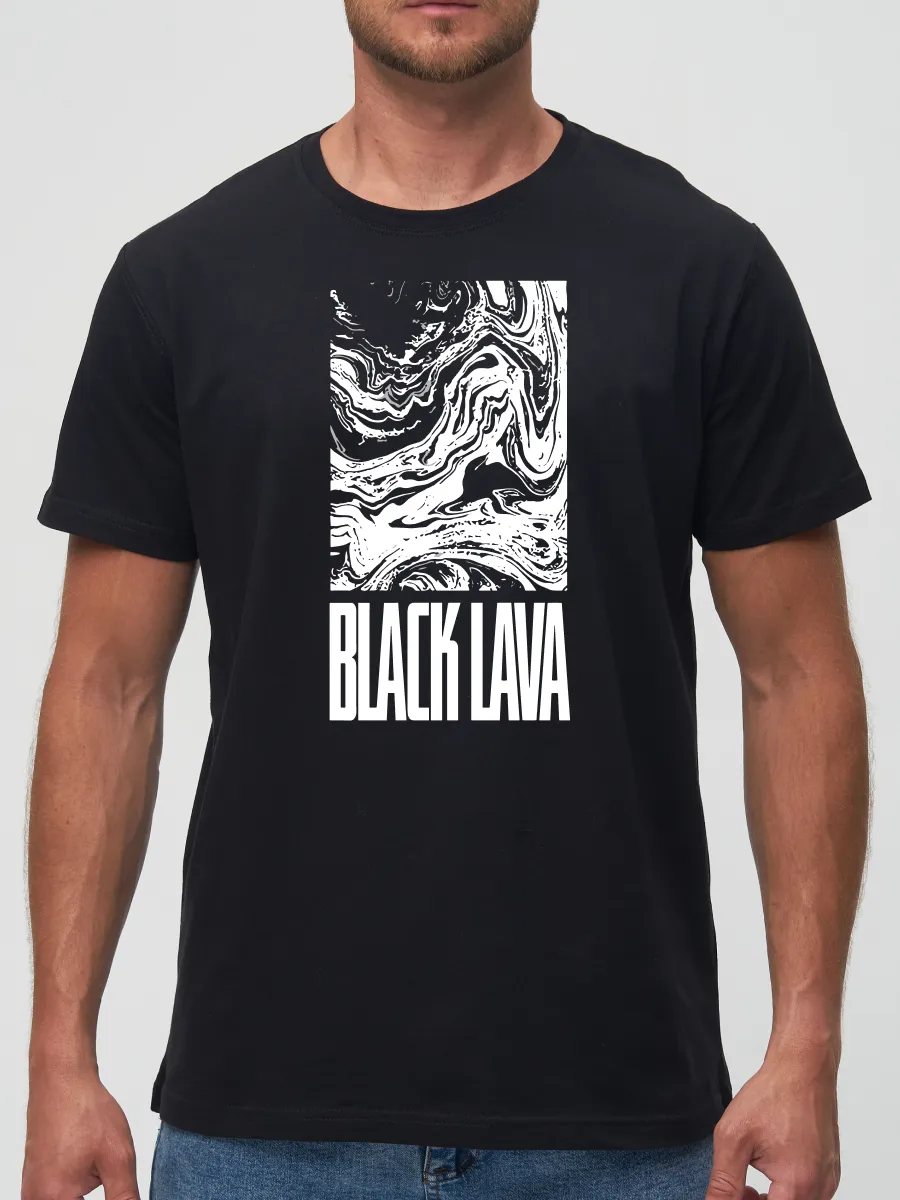 Футболка Black lava records метал
