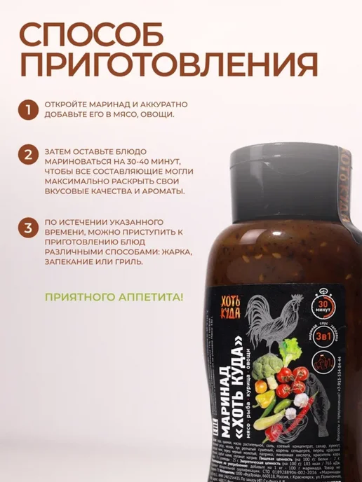 Хоть куда Маринад для мяса “Хоть куда” в бутылке, вариант, фото 4