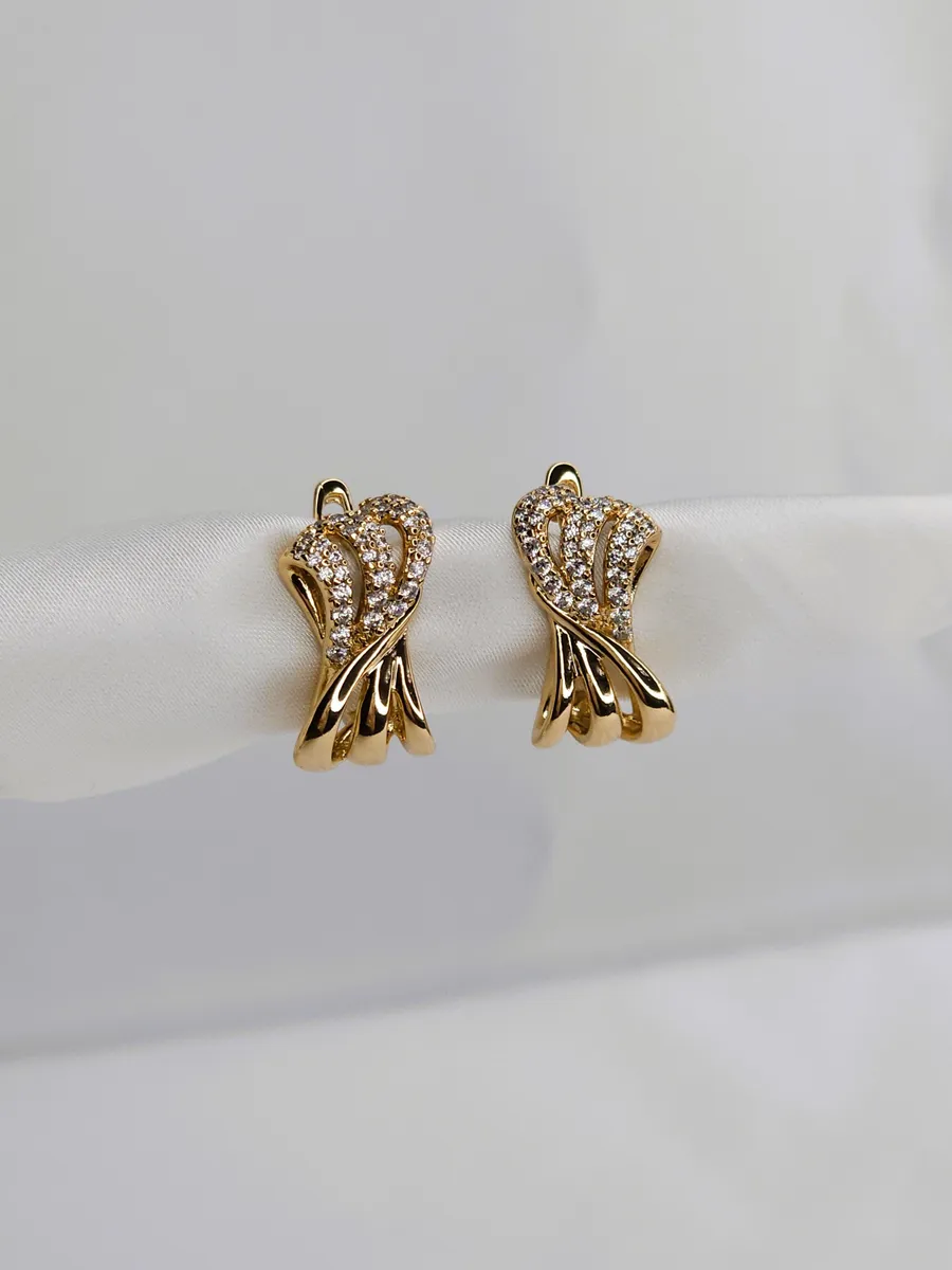 Серьги женские классические, 1.8 см.
