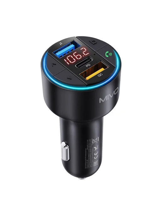 MIVO Трансмиттер FM модулятор Bluetooth Hands Free передатчик, вариант, фото 3