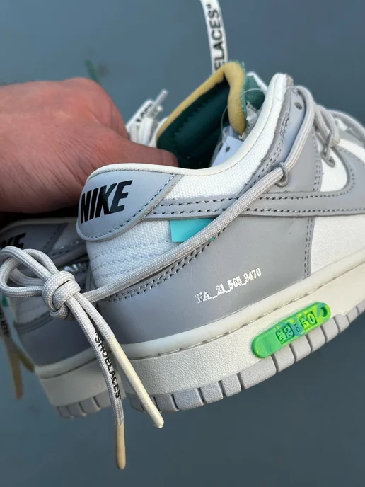 Nike Кроссовки Off-White x SB DUNK LOW, серый, фото 2