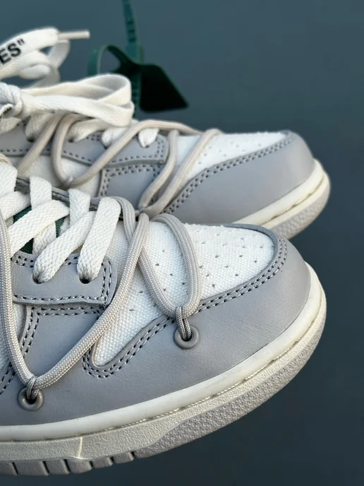 Nike Кроссовки Off-White x SB DUNK LOW, серый, фото 3