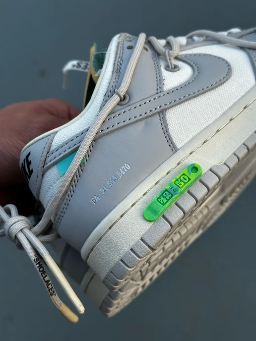 Nike Кроссовки Off-White x SB DUNK LOW, серый, фото 4