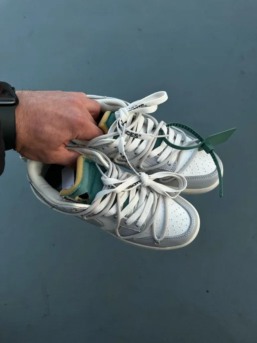 Nike Кроссовки Off-White x SB DUNK LOW, серый, фото 6