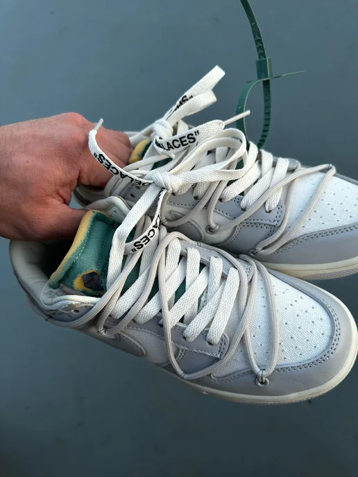 Nike Кроссовки Off-White x SB DUNK LOW, серый, фото 8