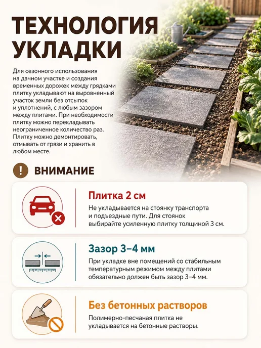 Дачный домик Плитка тротуарная полимерпесчаная, графит, 5 штук, серый, фото 8