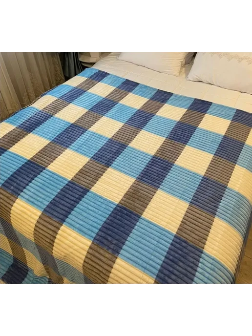 ADORE HOME Плед 200х220 на диван и кровать пушистый мягкий евро, 200x220, фото 6