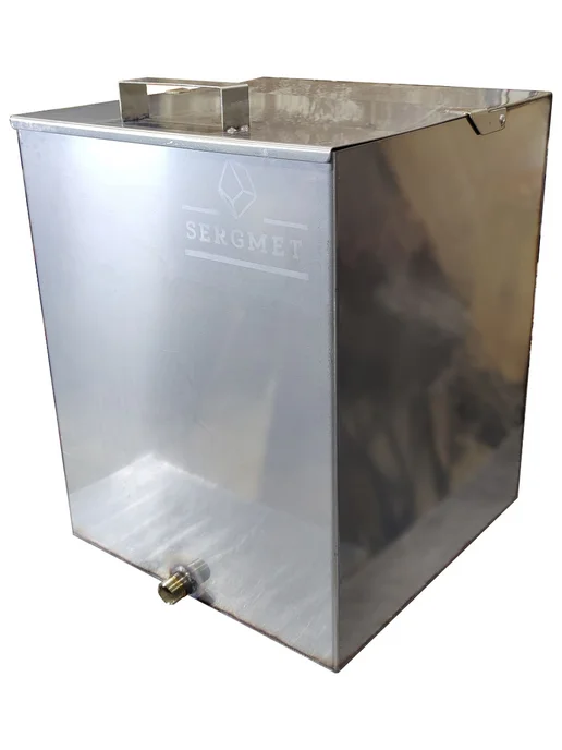 SERGMET Бак для воды в баню из нержавейки 80 л 2 мм 430 40х40х50, 40x40x60, 95 л, фото 2