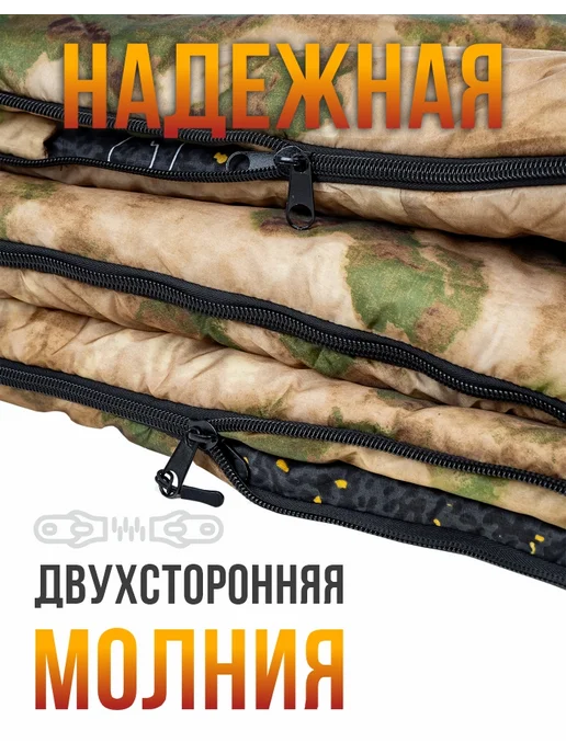 КРАСАГОР Спальный мешок туристический -40, зеленый, фото 8