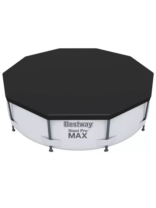 Bestway Тент для бассейна каркасного 305 см круглый чехол 58036, черный, фото 3