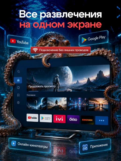 Haier Телевизор 75" S2 Pro 4K Smart TV, Android TV, серый, фото 3
