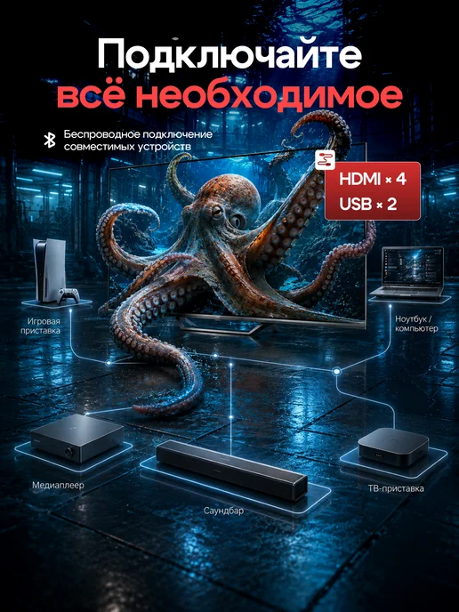 Haier Телевизор 75" S2 Pro 4K Smart TV, Android TV, серый, фото 4