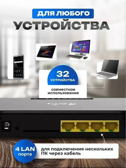 SmartHOME Wi-Fi роутер 4G LTE модем с сим картой, 4 г, фото 2