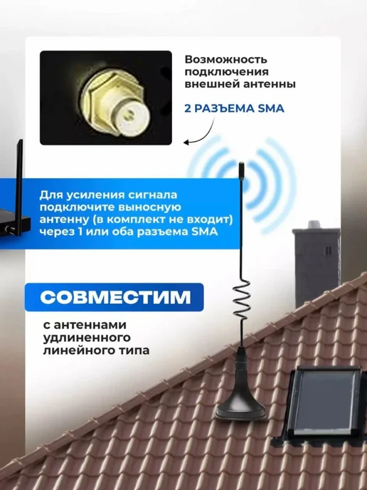 SmartHOME Wi-Fi роутер 4G LTE модем с сим картой, 4 г, фото 4
