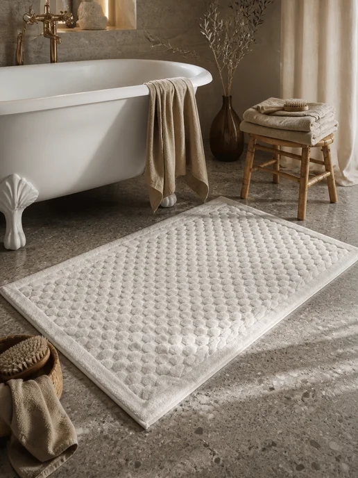 Natali's Carpets Коврик для ванной и туалета хлопковый 120х150 см Турция, 120x180 см, фото 2