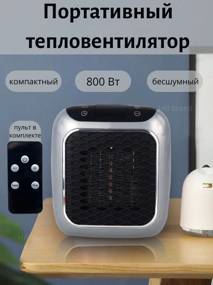 Тепловентилятор для дома и офиса Мини обогреватель в розетку