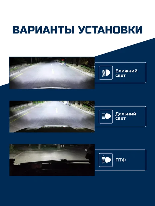 ALISTARM Светодиодные лед лампы LED H1 A51 PRO н1, 2 шт, фото 8
