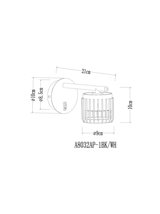 Arte Lamp Спот ATRIA A8032AP-1BK, черный, фото 5