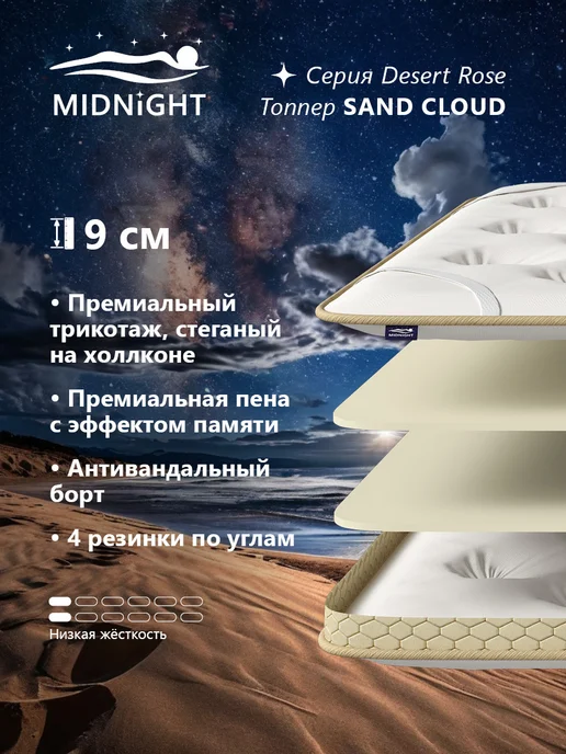 MIDNIGHT Топпер матрас 60x140 на диван и кровать, 80x140, фото 2