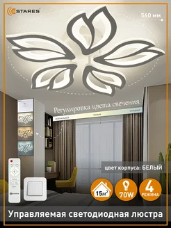 Люстра потолочная светодиодная с пультом Estares 295812832 купить за 1 856 ₽ в интернет-магазине Wildberries
