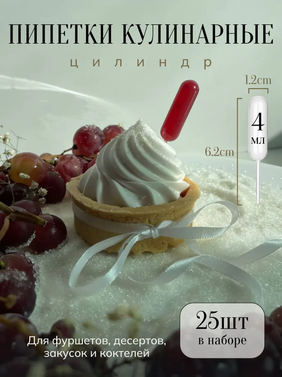Пипетки кулинарные для соуса 25 штук