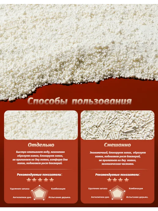 ЭКОДОМ Наполнитель из маниоки для кошачьего туалета тофу жемчуг, вариант, фото 6