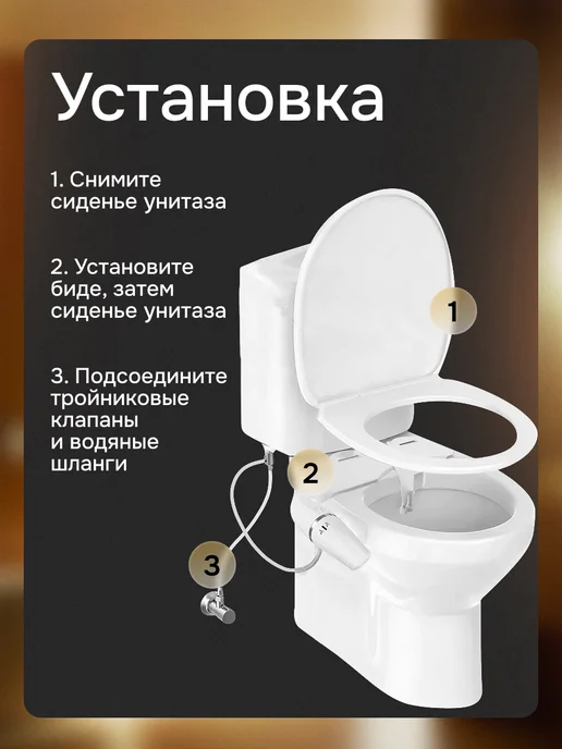 вортек Биде приставка для унитаза Bidee Cold, белый, фото 3