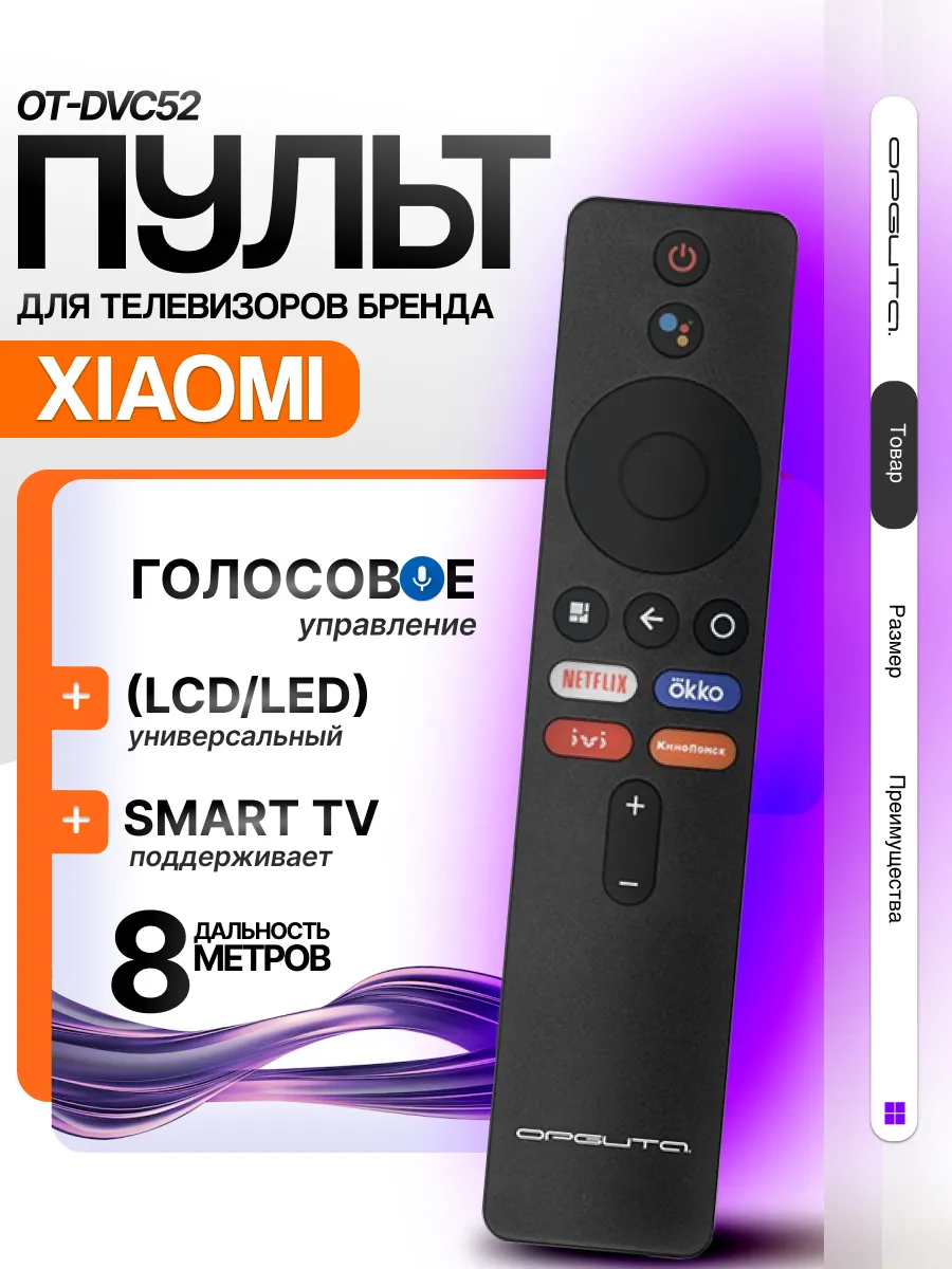 Пульт для Smart телевизоров и приставок Хiaomi