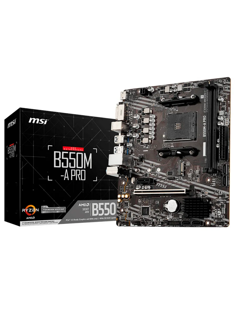 Материнская плата B550M-A PRO AM4 AMD B550 mATX RTL MSI 296106877 купить за 899 999 ₽ в интернет-магазине Wildberries