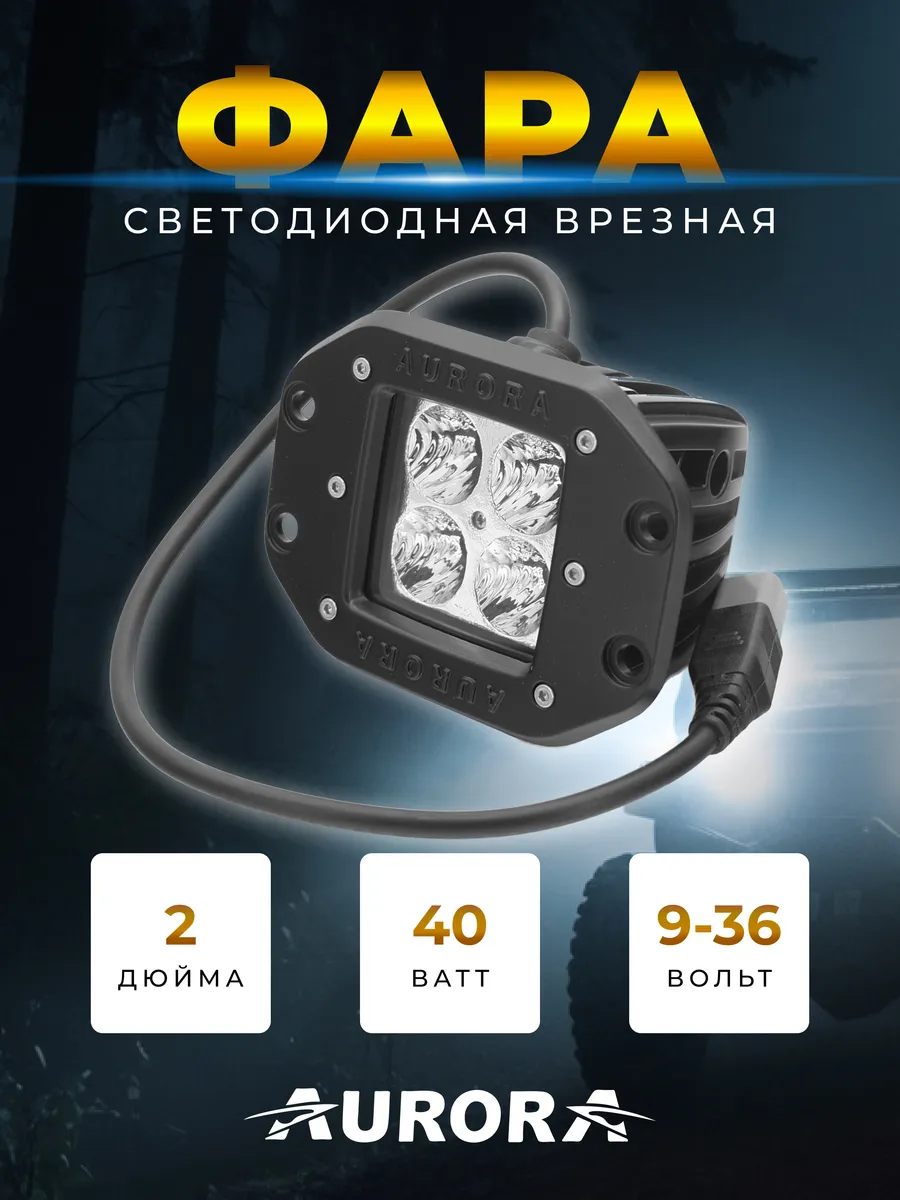 12395 Фара врезная светодиодная автомобильная противотуманка