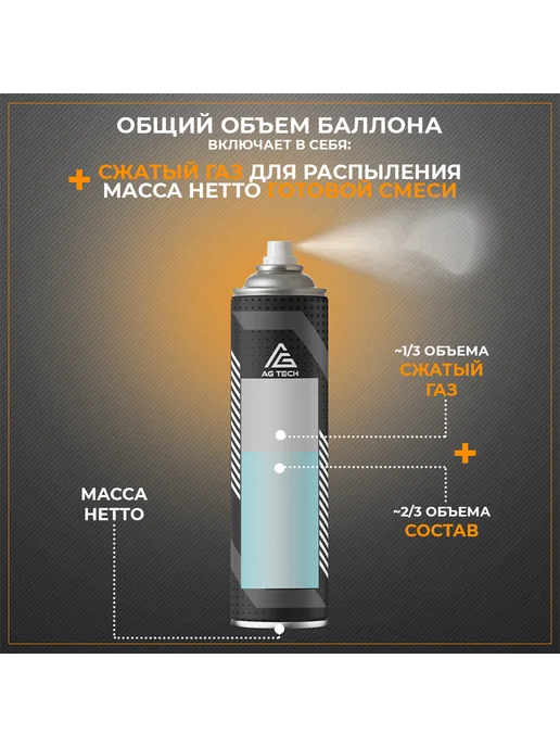 AG TECH Жидкий ключ разрушитель ржавчины для авто 650мл, 650 мл, фото 7