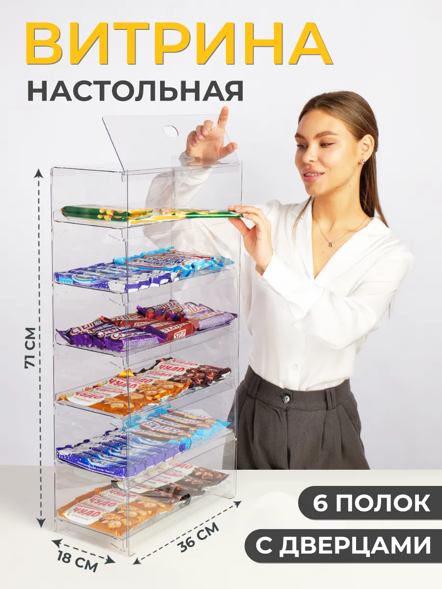 Торговое оборудование витрина настольная прозрачная