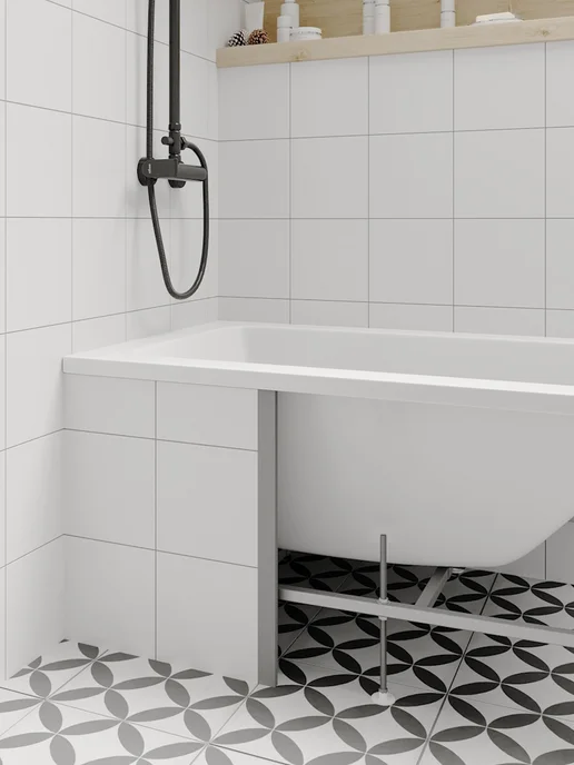 Teymi Ванна акриловая 120х70 с каркасом 2 в 1 Helmi Pro 120 F14950, 120x70, фото 6