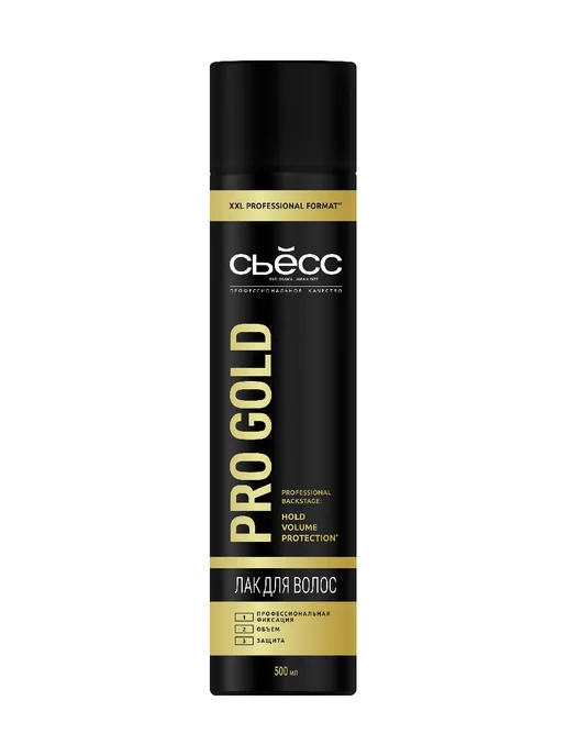 Сьёсс Лак для волос PRO GOLD экстрасильная фиксация, 500мл, 500 мл, фото 7
