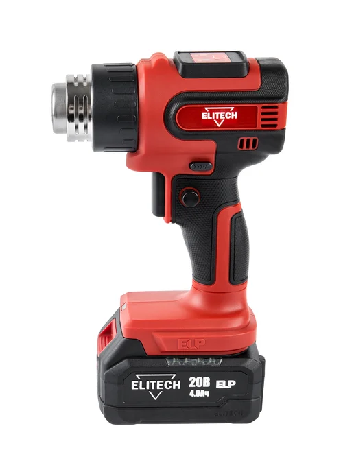 ELITECH Термопистолет аккумуляторный (фен) ТВА 20СЛ2, 20В, 4Ач, красный, фото 3