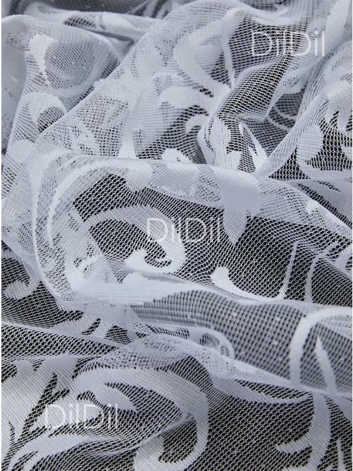 DiLDiL Тюль вензеля 200х250 штора в гостиную и спальню с узором, 200x250, фото 4