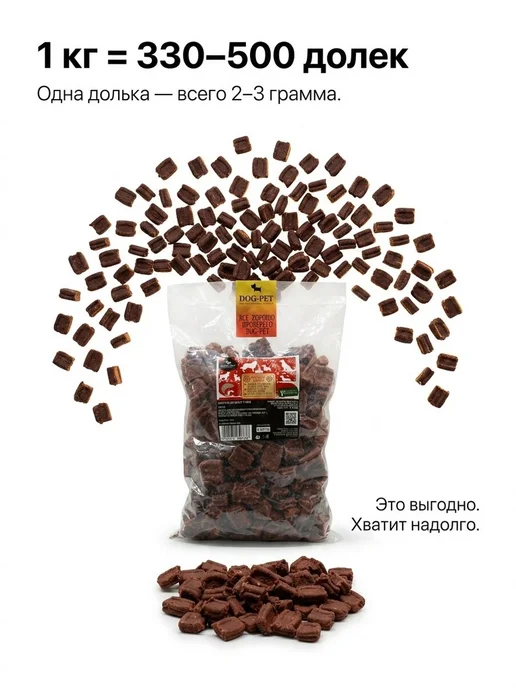 Форелевые дольки для собак и кошек Dog-Pet, рыбное лакомство, 3 кг, 1 кг, фото 6