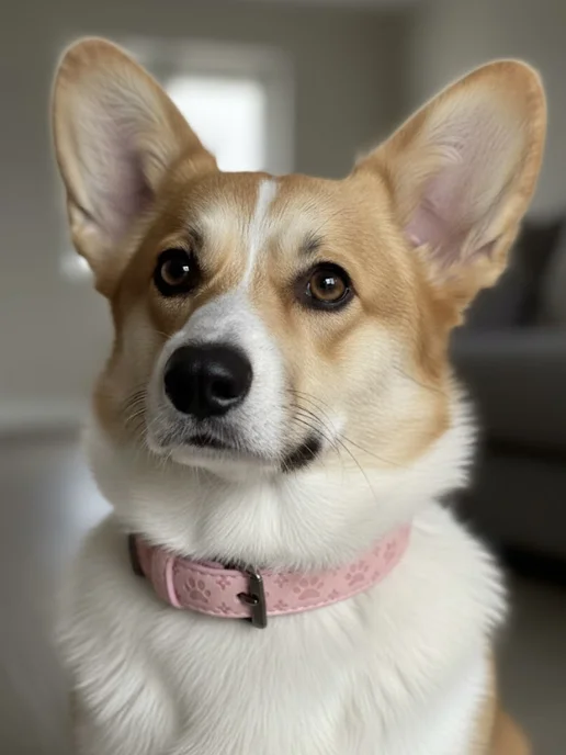 Zelie pets Ошейник для собак средних пород и щенков розовый экокожа, розовый, фото 4