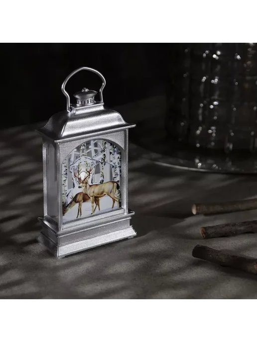Luazon Lighting Светодиодная фигура Серебристый фонарь с оленями, серебристый, фото 2