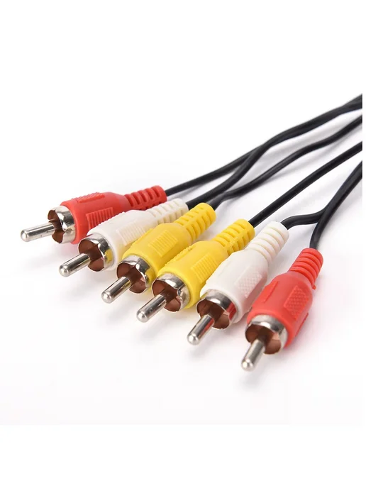 CADENA Шнур соединительный тюльпаны 3RCA - 3RCA 1,2м, 1,2 м, фото 2