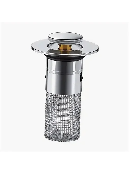 OEM Пробка фильтр для ванны с сеткой, серый, фото 4