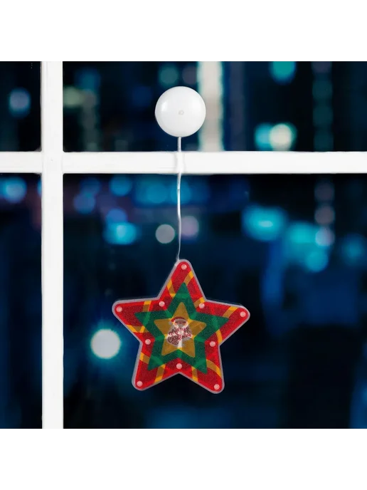 Luazon Lighting Светодиодная фигура на присоске 19х19см батарейки АААх3, вариант, фото 2