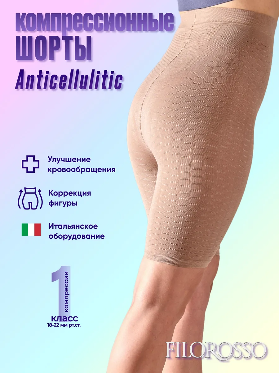 Шорты компрессионные Антицеллюлитные+БОЛЬШИЕ РАЗМЕРЫ